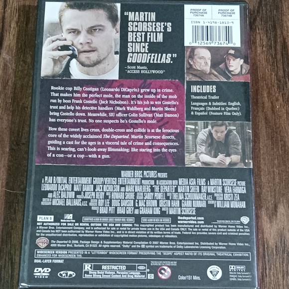 THE DEPARTED on DVD Leonardo DeCaprio - Picture 2 of 2